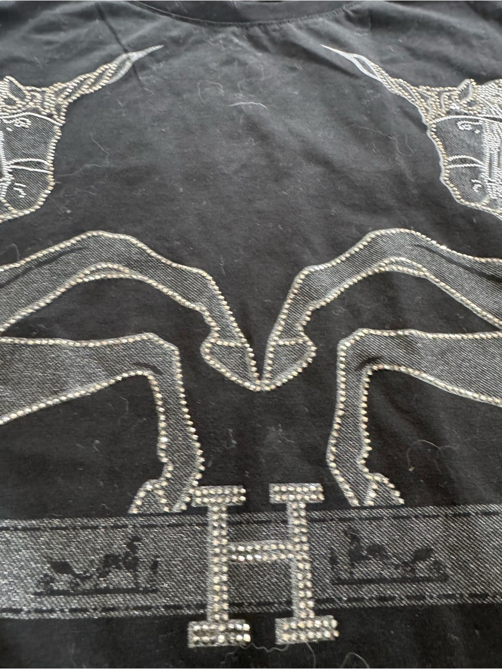 Hermes GRAPHIC BLING t-shirt Short Sleeve Tee Shirt Black US XXL fits L - Picture 4 of 9